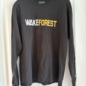 Wake Forest Champion black long sleeve T-shirt